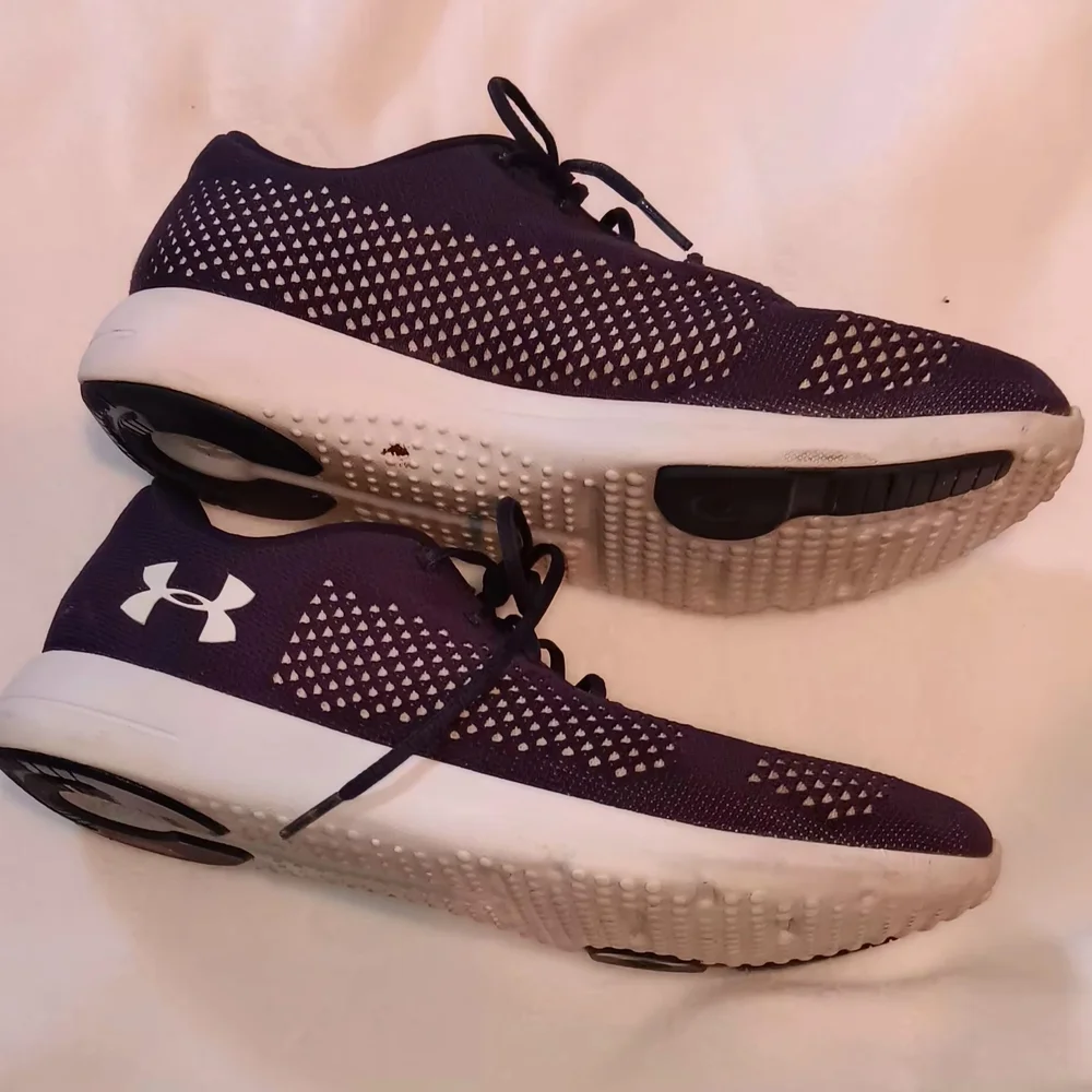 Under Armour Rapid Navy Blue Knit Athletic Shoes